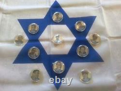 11 plastic pin badge IDF generals Six-Day War, Israel, Jerusalem, Very Rare