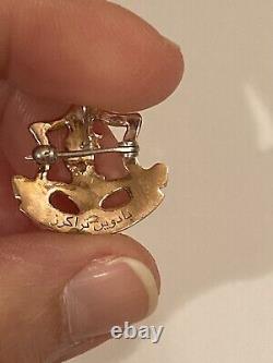 14kt Gold Diamonds Idf Lapel Pin Brooch Pendant Based On 1948-52 Lapel Pin