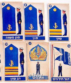 1950 Barlevi MILITARY Jewish LITHO CARD GAME Judaica HEBREW Ranks IDF Insignia