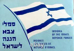 1966 Official MILIRTARY BOOK Hebrew IDF INSIGNIA Flags BADGES Ranks PINS Israel