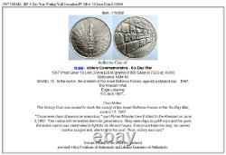 1967 ISRAEL IDF 6 Day War Wailing Wall Jerusalem PF Silver 10 Lirot Coin i110860
