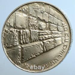 1967 ISRAEL IDF 6 Day War Wailing Wall Jerusalem PF Silver 10 Lirot Coin i111419