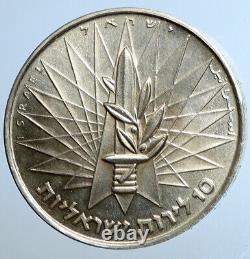 1967 ISRAEL IDF 6 Day War Wailing Wall Jerusalem PF Silver 10 Lirot Coin i111420