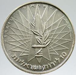 1967 ISRAEL IDF 6 Day War Wailing Wall Jerusalem Silver 10 Lirot Coin i119735