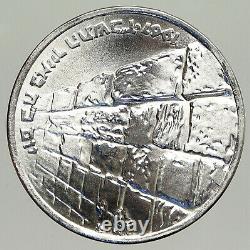 1967 ISRAEL IDF 6 Day War Wailing Wall OLD Jerusalem Silver 10 Lirot Coin i94242