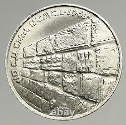 1967 ISRAEL IDF 6 Day War Wailing Wall OLD Jerusalem Silver 10 Lirot Coin i94416