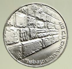1967 ISRAEL IDF 6 Day War Wailing Wall OLD Jerusalem Silver 10 Lirot Coin i95050