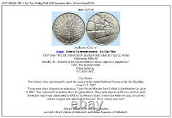 1967 ISRAEL IDF 6 Day War Wailing Wall OLD Jerusalem Silver 10 Lirot Coin i97216
