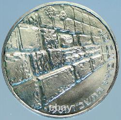 1967 ISRAEL IDF 6 Day War Wailing Wall OLD Jerusalem Silver 10 Lirot Coin i98446