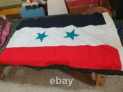 1967 war egyptian flag taken by idf still in box with letter in hebrew 100X60cm