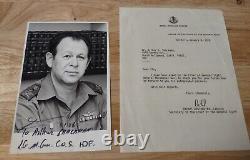 1978 General Mordechai Gur Israel Defense Forces Signed Photo. Chief Of Staff