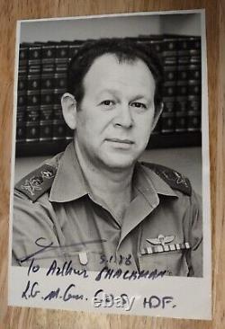 1978 General Mordechai Gur Israel Defense Forces Signed Photo. Chief Of Staff