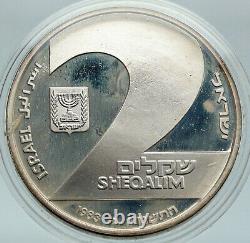 1983 ISRAEL IDF Israeli Defense Forces VALOR 35 Yrs SILVER 2 Shekels Coin i86898