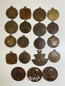 19 Israeli Vintage Medals IDF Sport Keren Kayemet Medals From Israel