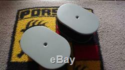 A pair of used Air Filters oval for IDF/DRLA Carburettor in grey
