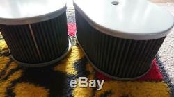 A pair of used Air Filters oval for IDF/DRLA Carburettor in grey