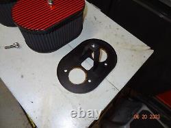 Custom Air Filter Housings (Black and Red) Weber 44 IDF with K&N