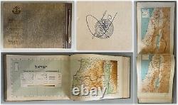 Historical geographical ATLAS Old Book of the Land of Israel Zahal IDF Signed