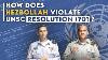 How Does Hezbollah Violate United Nations Security Council Resolution 1701