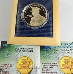 IDF CHIEF OF STAFF YITZHAK RABIN STATE MEDAL 17g GOLD, ORIGINAL BOX & COA