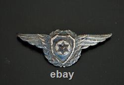 IDF Israel Air Force IAF Crewmans Metal Pin Badge Emblem for Beret 1940s-1950s