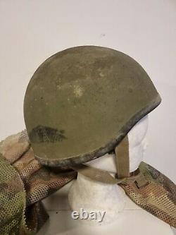 IDF Israel Army Used Ballistic Helmet With Mitznefet Camo Cover With Insignia