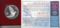 IDF Missing Soldiers and Prisoners of War Official Medal 50mm 49g Silver + COA