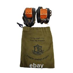 IDF SET Leather TEFILLIN Bag Jewish Judaica Prayer Israel Jerusalem Head & Hand