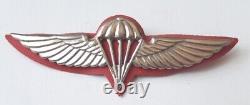 ISRAEL PARATROOPER WINGS BADGE WithORIGINAL RED BACKGROUND MITLA PASS 1956 IDF