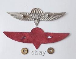 ISRAEL PARATROOPER WINGS BADGE WithORIGINAL RED BACKGROUND MITLA PASS 1956 IDF