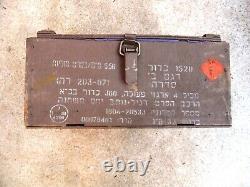 Idf Zahal Ammunition Ammo Wooden Wood Box Crate of Israeli Army Empty with Pouches