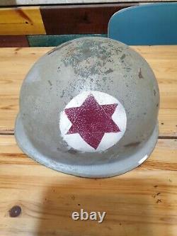 Idf yom kippur war medic helmet with liner no chin strap stamped WOW