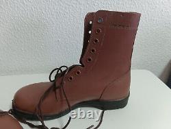 Israel Army IDF Paratroopers Leather Red / Brown Size 9 BRILL Light Boots