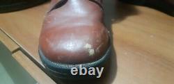Israel IDF Army Zahal Military red LEATHER BOOTS SHOES 13.5 EUR 48 Hardly used