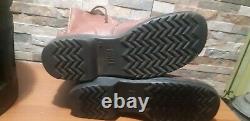 Israel IDF Army Zahal Military red LEATHER BOOTS SHOES 13.5 EUR 48 Hardly used