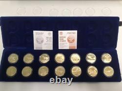 Israel IDF/IAF Airplanes that Made History 14 Gold Medals 17g Each, 4.5oz Gold