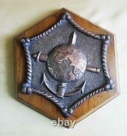 Israel IDF Navy 1 One Flotilla Vintage Bronze Plaque shield? 1 Rare