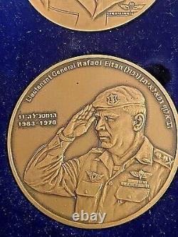 Israel, Set of 4 IDF CHIEFS OF STAFF State Medals, 98g, Bronze 1972 1987