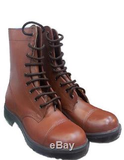 Israeli Army Military IDF Combat Paratroopers Leather Light Red / Brown Boots