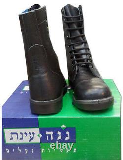 Israeli Army Military IDF / IAF / Navy Combat Leather Light Black Boots