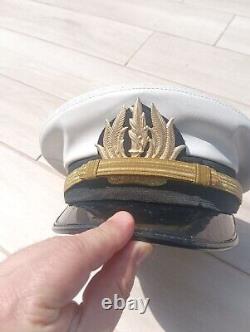 Israeli Army Navy IDF Badged Officer Captain Cap Hat Vintage (2003) USA Made