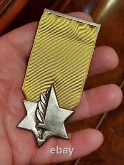 Israeli Army Zahal Idf Valor Medal Israel Scarce Early Type Awarded