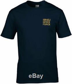 Israeli Defense Force IDF Text Licensed Embroidered T-Shirt