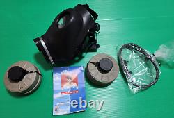 Israeli civilian gas mask (one size) with drinking straw and 2 pcs NBC filter