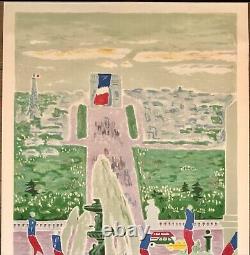 Jules Cavailles Affiche Originale 1957 Sncf Ville Paris Idf French Poster