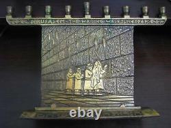 June 1967 Six-day War Vintage Brass Hanukkah Menorah Lamp Israel Idf