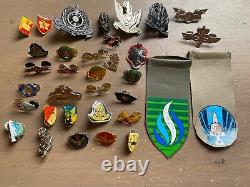 Lot of 32 Israel IDF Army Pins And Badges Collectible ZAHAL Military