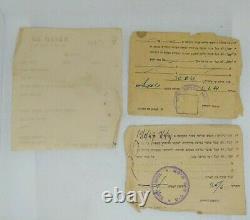 Lot of 3 Cards Personal documents of Jewish Soldier 1949 Idf Israel Navy Rare