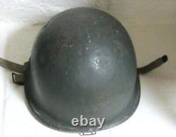 M1 IDF Kasda Helmet withComplete Norwegian Liner Leather Chin Strap Rear Seam