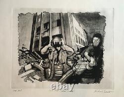 MICHAEL SANDLE R. A. (b1936) Proof Signed ETCHING Israeli Defence Force Pilot